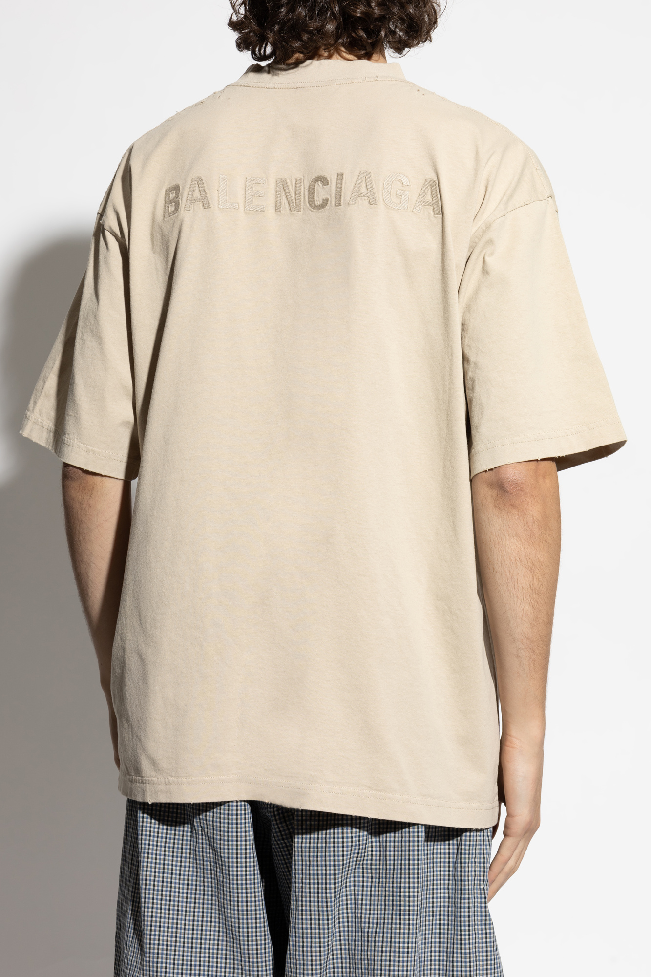 Tシャツ・カットソー BALENCIAGA SS25 RIP STOP (814719 TQP131140) Balenciaga T-shirt with printed logo | Men's Clothing | Vitkac